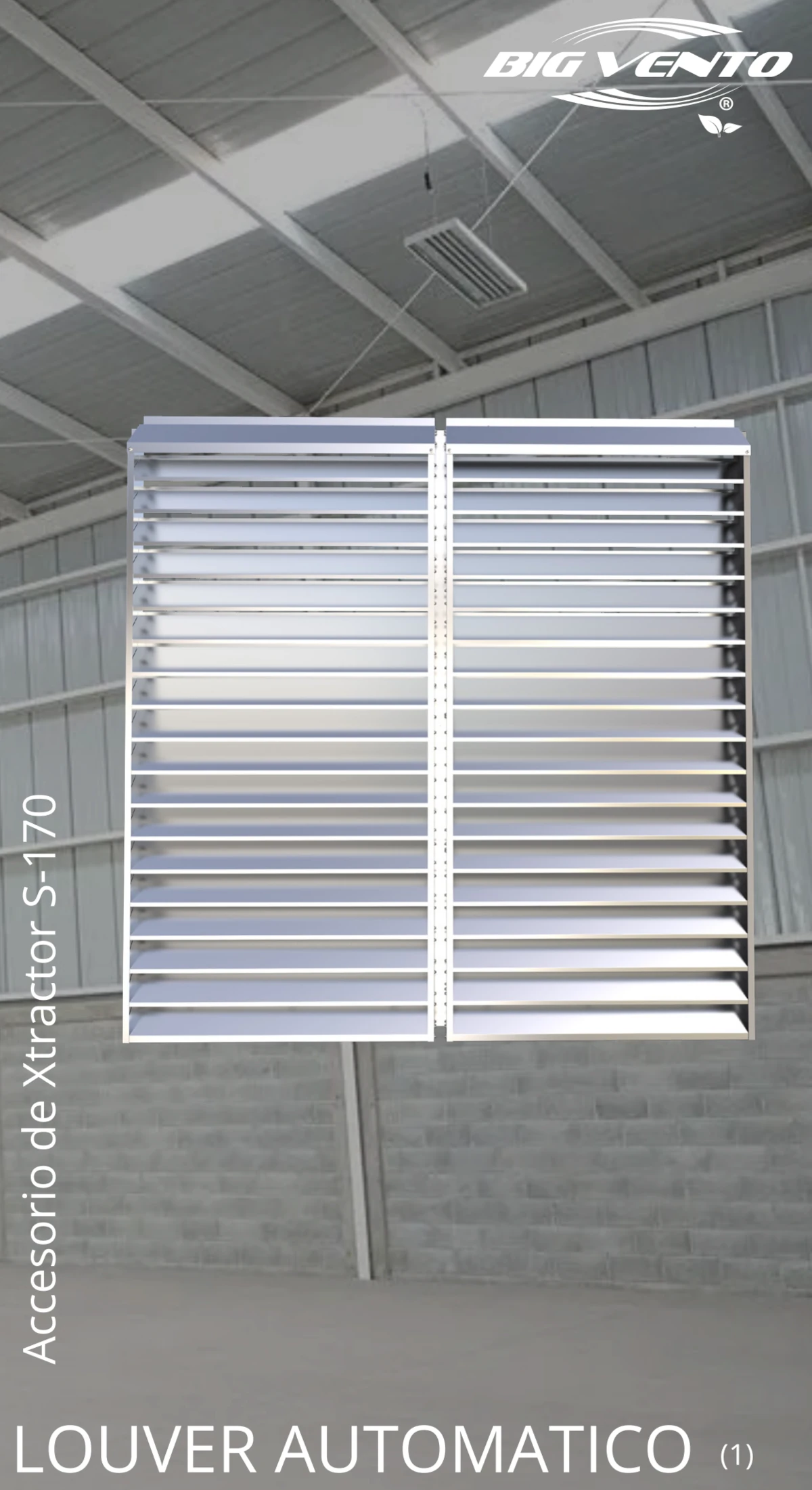 Louver automático para Xtractor S-170